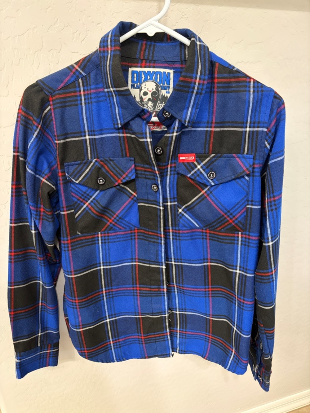 DIXXON Blue and Black Plaid Button-Down Shirt